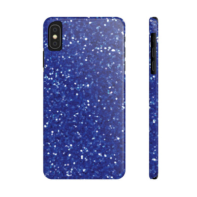 Slim Blue Muted Faux Play on Glitter Effect Cute Phone Cases for Iphone 16 Pro Max | iPhone 15 Case | iPhone 15 Pro Max Case, Iphone 14, Iphone 14 Pro Max, Iphone 13 12 11 8 7