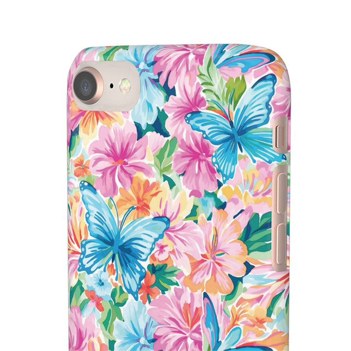 Sleek Snap Butterflies Flowers Cute Phone Case for iPhone 16 15 14 13 12 11 X Xs Max Xr Pro Plus Samsung Galaxy S24 S23 S22 S21 S20 Ultra