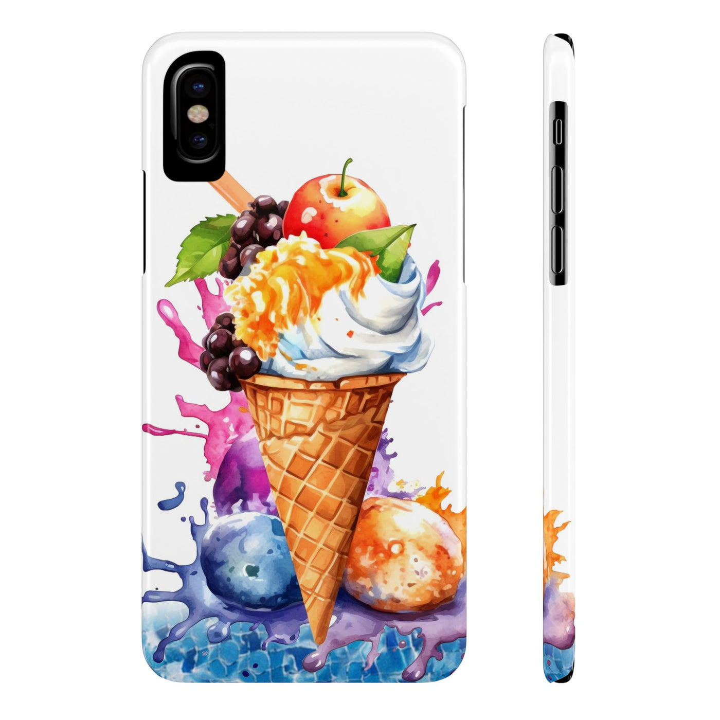 Summer Ice Cream Cone Slim Cute Phone Cases for Iphone  | iPhone 15 Case | iPhone 15 Pro Max Case, Iphone 14, Iphone 14 Pro Max, Iphone 13