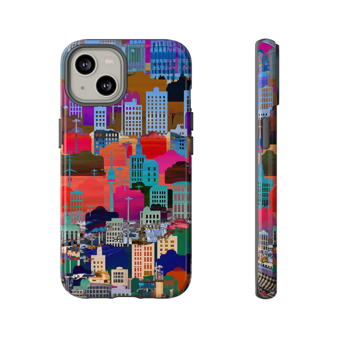 Cute Samsung Case | Cool Iphone Case | Summer City Skyline, Samsung S24, S23, S22, S21, IPhone 15 Case | Iphone 14 Case, Iphone 13 Case - Studio40ParkLane