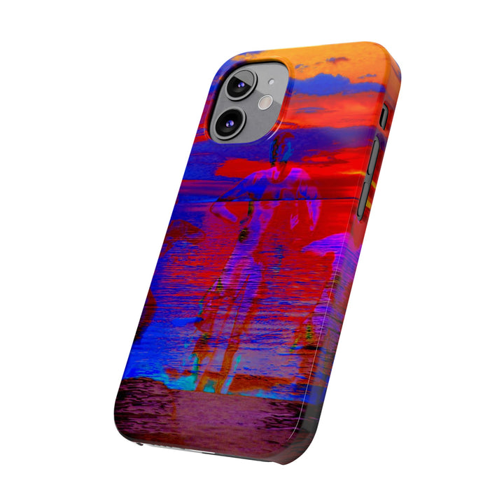 Slim Cute Phone Cases for Iphone | iPhone 15 Case | iPhone 15 Pro Max, Iphone 14 Case, Iphone 14 Pro Max, Iphone 13, Red Blue Sunset - Studio40ParkLane