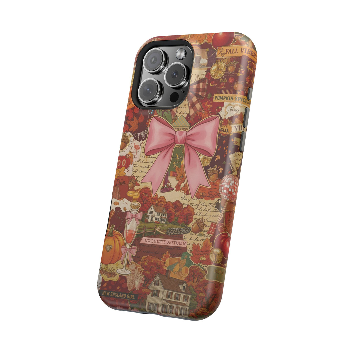New England Fall Coquette Collage Tough Magsafe Cute Phone Cases for Iphone | iPhone 15 Pro Max Case, Iphone 14, Iphone 14 13 12 11 10 9 8 7 - Studio40ParkLane