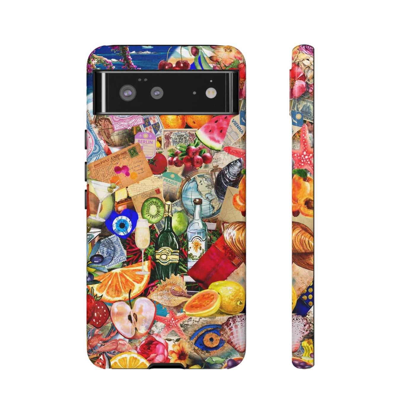 Fruity European Summer Impact Resistant Cute Phone Cases for Samsung S24, S23, S22, S21, IPhone 15 pro Iphone 14 pro Iphone 13 IPhone 12 Iphone 11