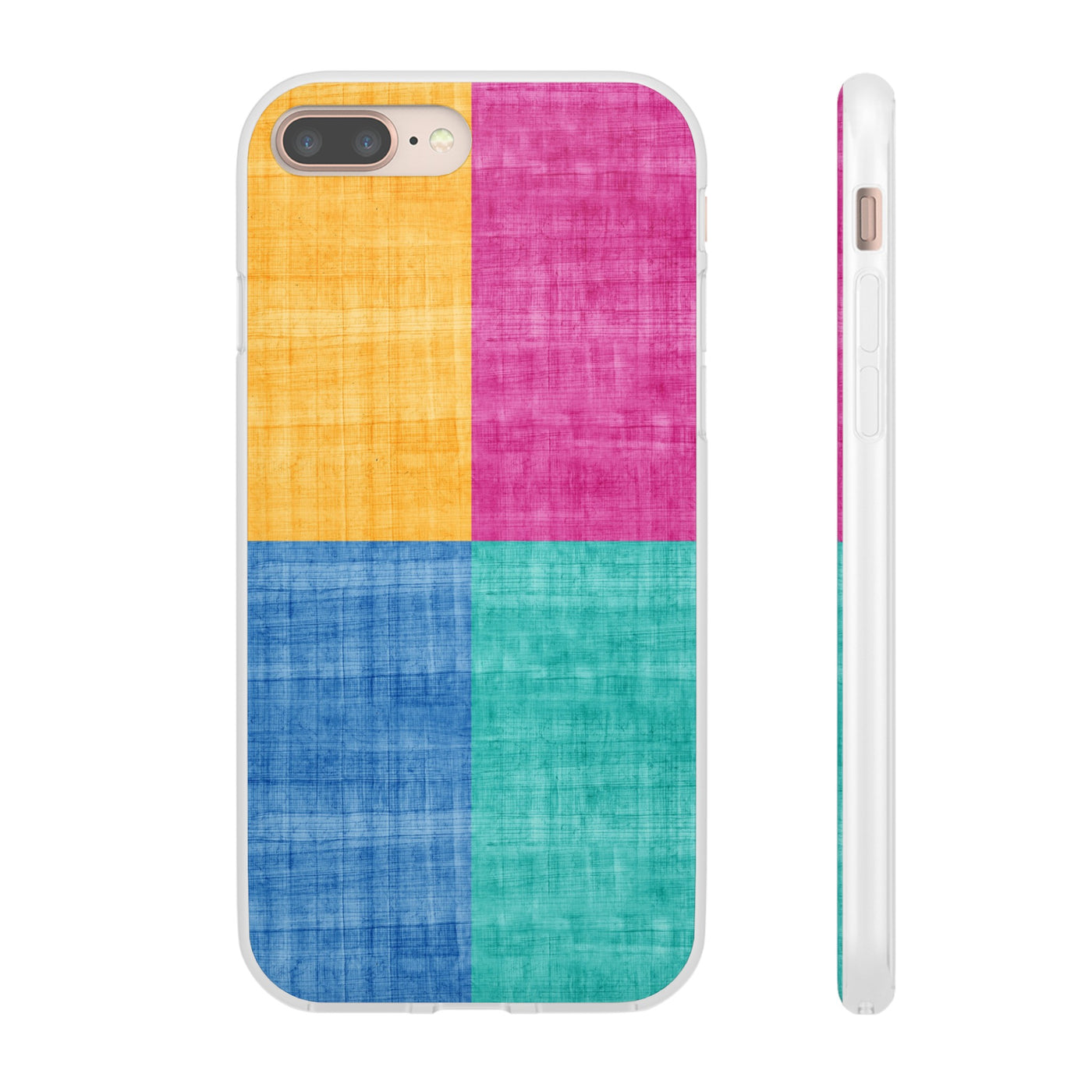 Cute Flexi Phone Cases, Abstract Colored Blocks, Compatible with Samsung Galaxy S23, Samsung S22, Samsung S21, Samsung S20, Galaxy S20 Ultra