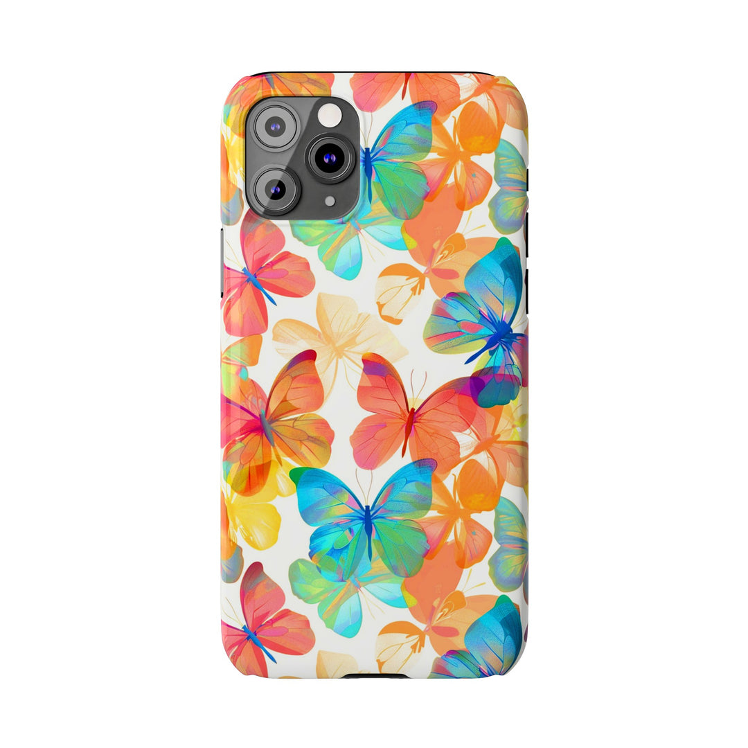 Slim Cute Phone Cases for Iphone - | iPhone 15 Case | iPhone 15 Pro Max Case, Iphone 14 Case, Iphone 14 Pro Max, Iphone 13, Summer Bright Butterflies - Studio40ParkLane