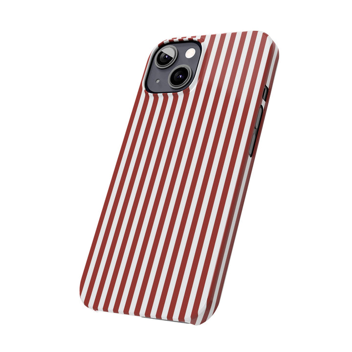 Slim Farmhouse Red Striped Cute Phone Case for Iphone 16 - | iPhone 15 Pro Max Case | iPhone 14 Case Iphone 13 12 11 10 9 8 7 Gift for Her - Studio40ParkLane