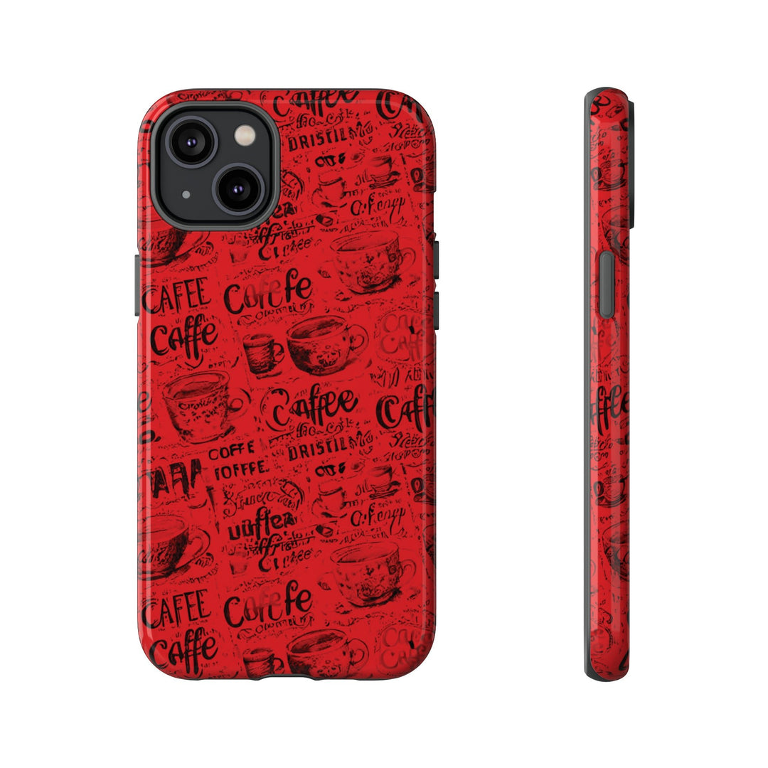 Cute IPhone Case | Red Black Coffee, iPhone 15 Case | iPhone 15 Pro Case, Iphone 14 Case, Iphone 14 Pro Max Case, Protective Iphone Case - Studio40ParkLane
