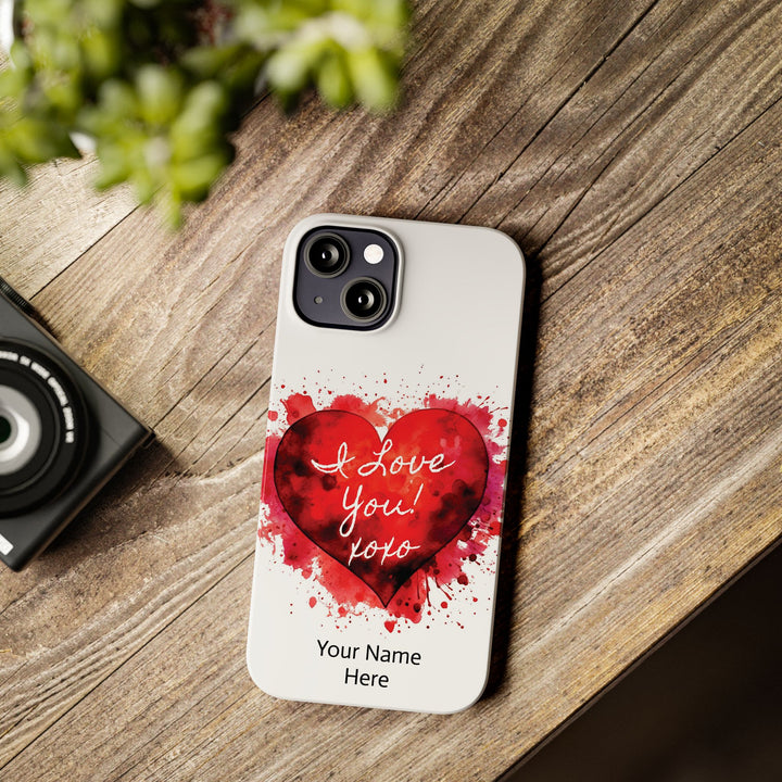 Slim Custom Personalized Valentine Love Gift for Her Cute Phone Cases for Iphone 16 Pro Max | iPhone 15 Case | iPhone 15 Pro Max Case, Iphone 14, 13, 12, 11, 10, 8, 7 - Studio40ParkLane