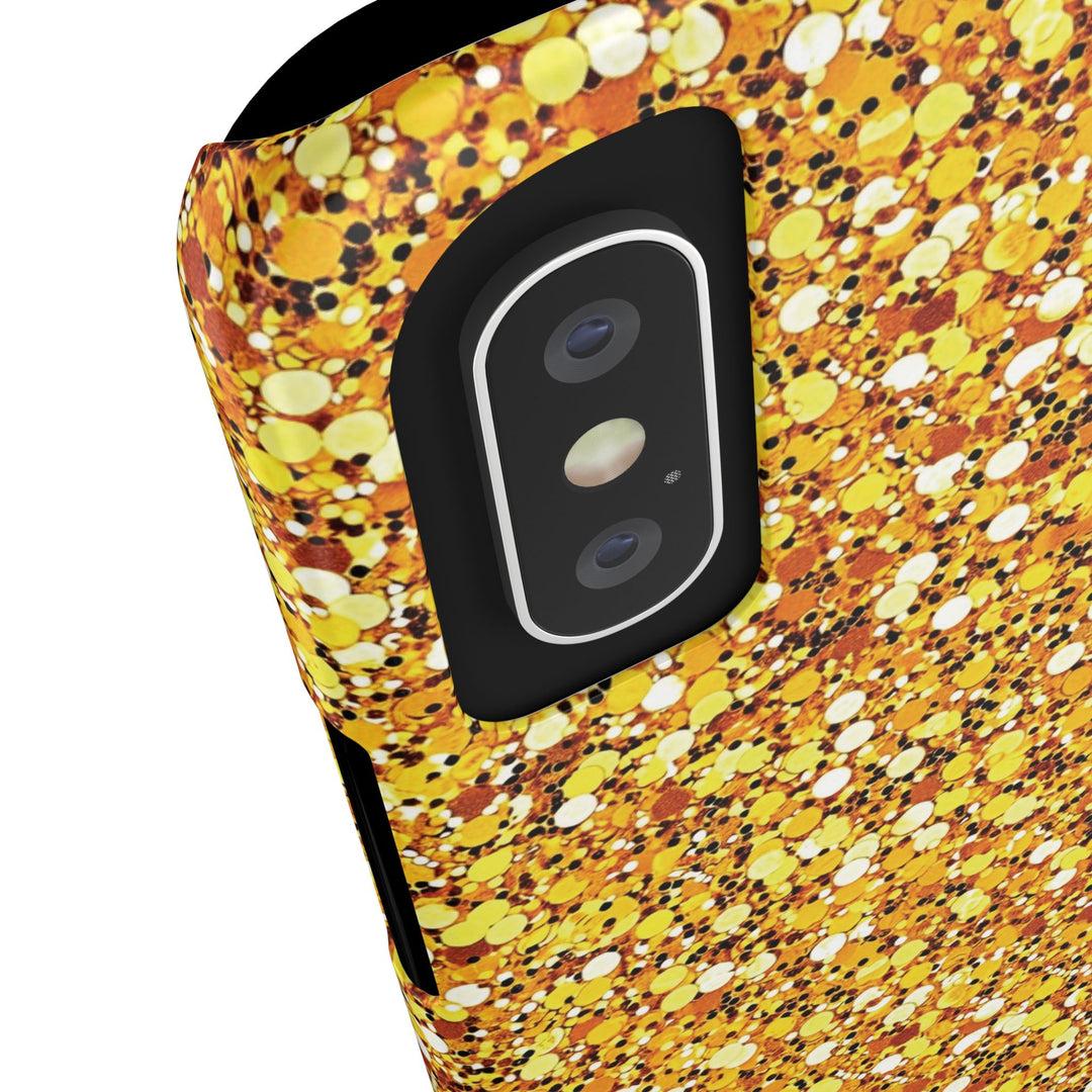 Slim Muted Gold Play on Faux Glitter Effect Cute Phone Cases for Iphone 16 Pro Max | iPhone 15 Case | iPhone 15 Pro Max Case, Iphone 14, Iphone 14 Pro Max, Iphone 13 12 11 8 7 - Studio40ParkLane