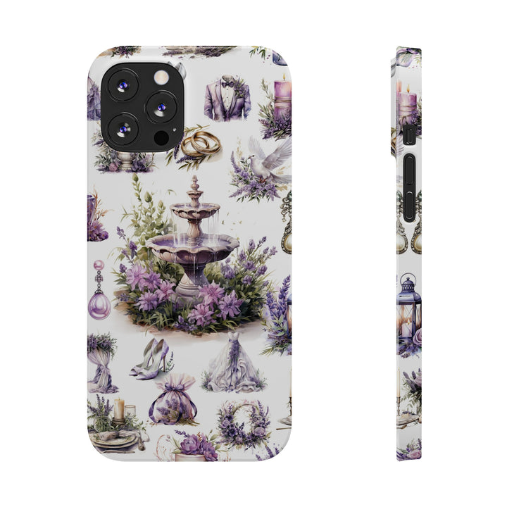 Slim Cute Phone Cases for Iphone | iPhone 15 Case | iPhone 15 Pro Max Case, Iphone 14, Iphone 14 Pro Max, Iphone 13, Lavender Wedding Theme - Studio40ParkLane