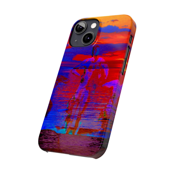 Slim Cute Phone Cases for Iphone | iPhone 15 Case | iPhone 15 Pro Max, Iphone 14 Case, Iphone 14 Pro Max, Iphone 13, Red Blue Sunset - Studio40ParkLane