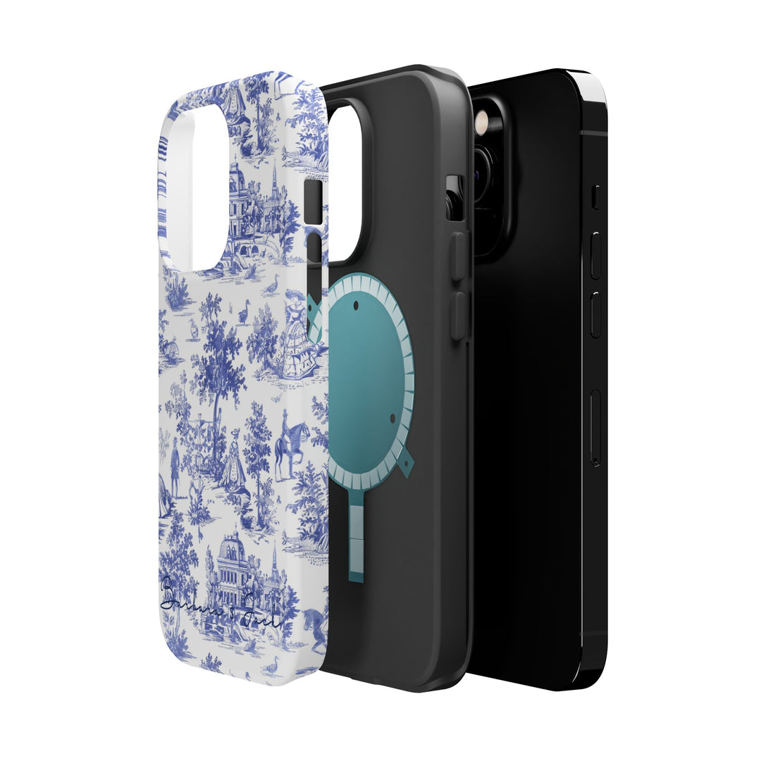 Magsafe French Toile Personalized Initial Custom Gift Cute Phone Cases for Iphone 16 Pro Max | iPhone 15, Pro Max Case, Iphone 14, 13, 12, 11, 10 - Studio40ParkLane