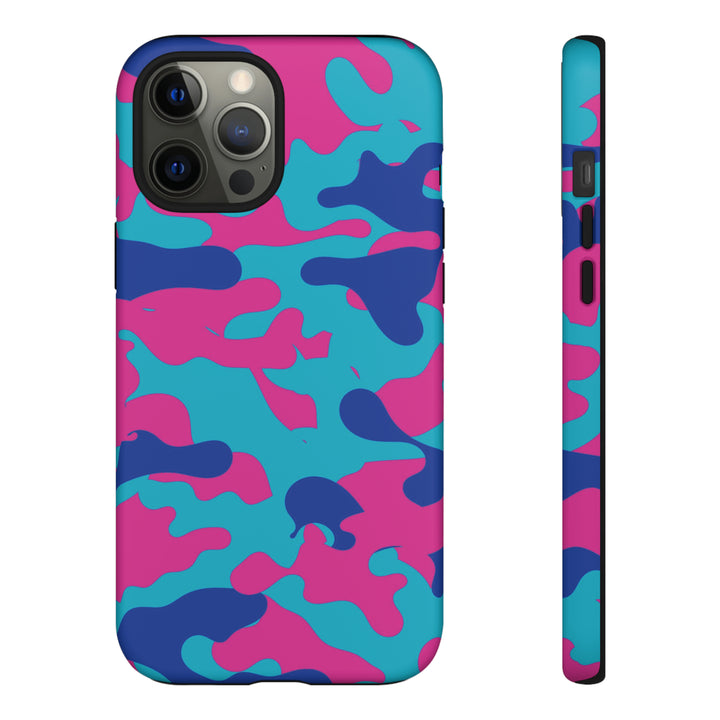 Cute IPhone Case | Blue Pink Camouflage, iPhone 15 Case | iPhone 15 Pro Case, Iphone 14 Case, Iphone 14 Pro Max Case, Protective Iphone Case - Studio40ParkLane