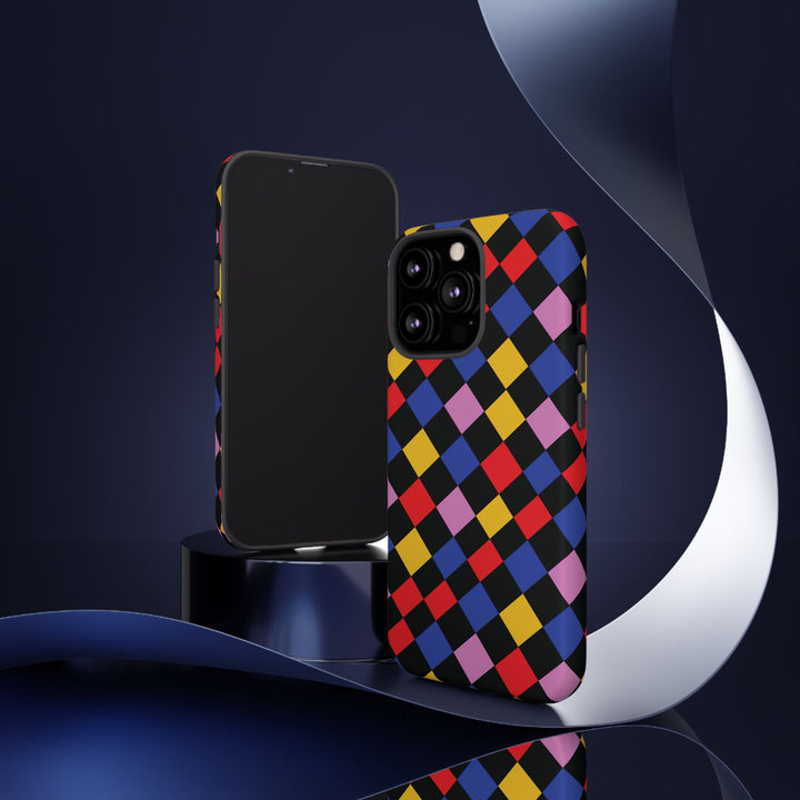 Aesthetic Tough Colorful Checkerboard Phone Case Premium - For iPhone 17 Pro Max iPhone 16 Pro iPhone 15 Iphone 14 Plus 13 Pro 12 11 10 XR - Studio40ParkLane