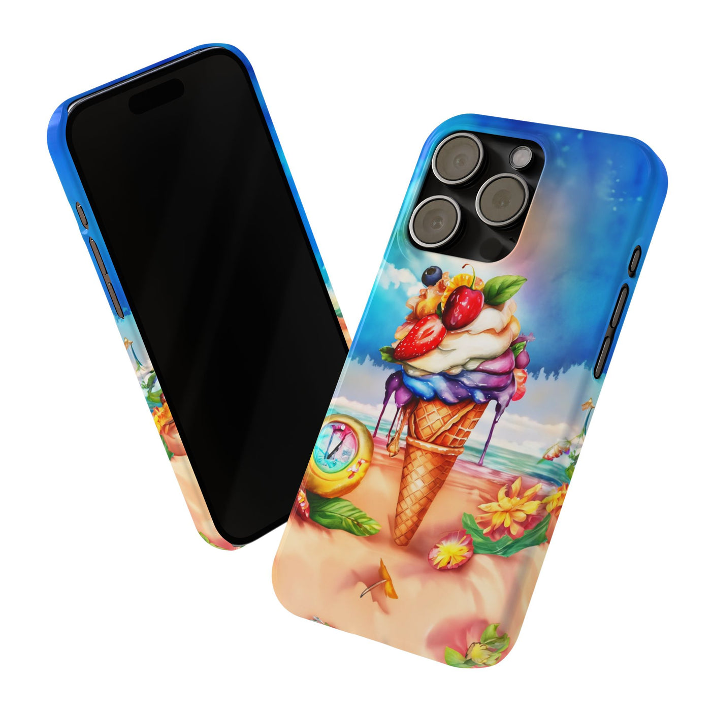 Summer Ice Cream Cone Slim Cute Phone Cases for Iphone  | iPhone 15 Case | iPhone 15 Pro Max Case, Iphone 14, Iphone 14 Pro Max, Iphone 13