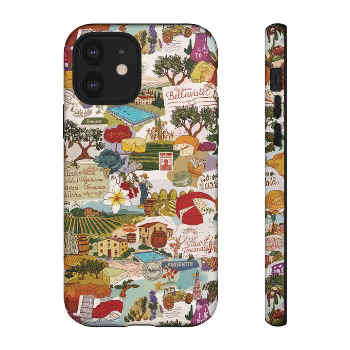 Italy Tuscany Coquette Collage Tough Premium Phone Case - For iPhone 17 Pro Max iPhone 16 Pro iPhone 15 Iphone 14 Plus 13 Pro 12 11 10 XR - Studio40ParkLane