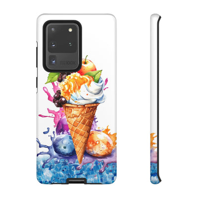 Impact Resistant, Summer Ice Cream Cone, Cute Phone Cases for Samsung S24, S23, S22, S21, IPhone 15 pro Iphone 14 pro Iphone 13 IPhone 12 Iphone 11