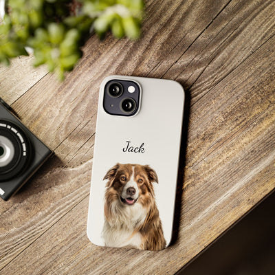 Custom Pet Phone Cases Dog Phone Cases Cat Phone Cases for Iphone 16, 15, 14, 13, 12, 11, 8, 7 Custom Name Personalized Phone Case