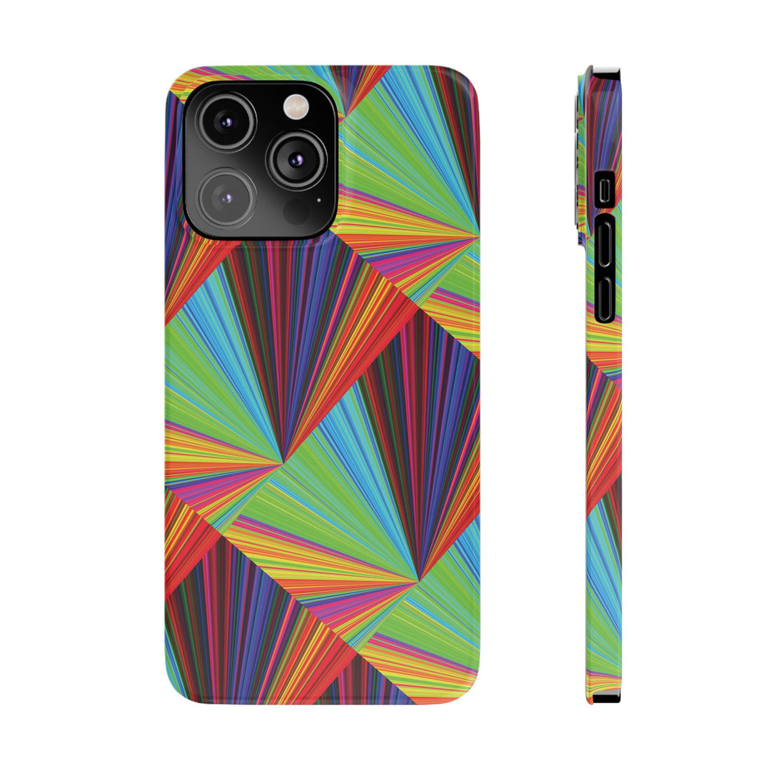 Slim Triangle Kaleidoscope Colors Gift for Her Cute Phone Cases for Iphone 16 Case | iPhone 15 Case | iPhone 15 Pro Max Case, Iphone 14, Iphone 14 Pro Max, Iphone 13, 12, 11, 10, 8,7 - Studio40ParkLane