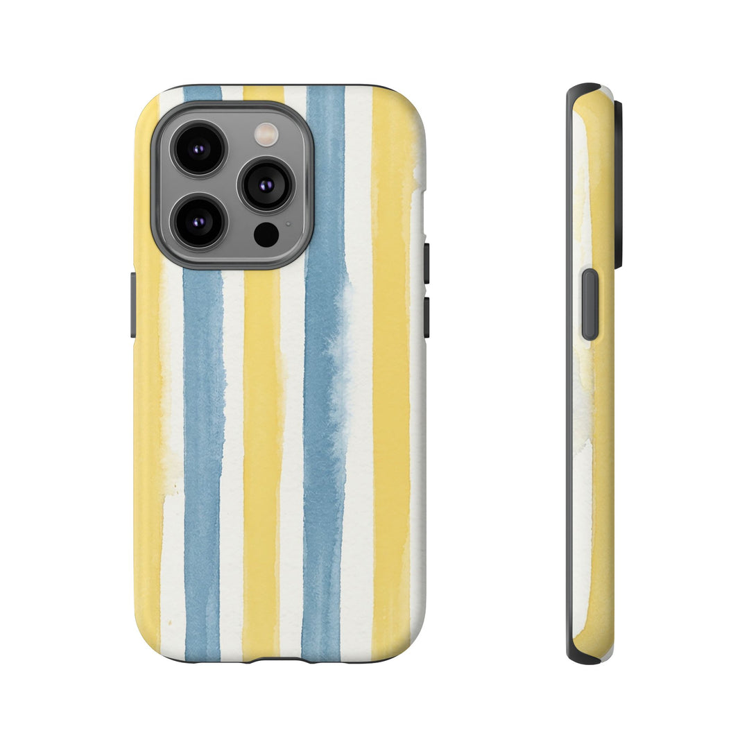 Tough Cute Yellow Stripes Phone Case, for IPhone 17 Pro Max | Iphone 17 Air, Iphone 16, IPhone 15, 14 13 12, Samsung Galaxy S26, S25, S24, S23 - Studio40ParkLane