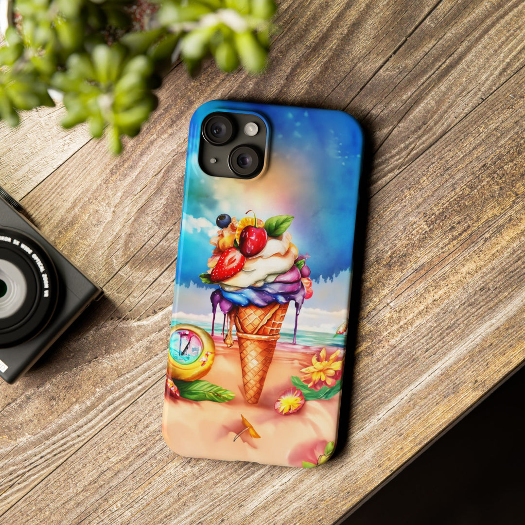 Slim Summer Ice Cream Cone Slim Cute Phone Cases for Iphone | iPhone 15 Case | iPhone 15 Pro Max Case, Iphone 14, Iphone 14 Pro Max, Iphone 13 - Studio40ParkLane