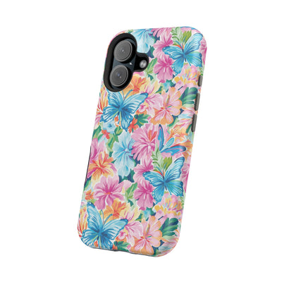 Butterflies Flowers Magsafe Cute Phone Case for Iphone Gift for Her, iPhone 16 Case iPhone 15 Pro Max Case, Iphone 14, Iphone 14 Pro Max, 13, 12