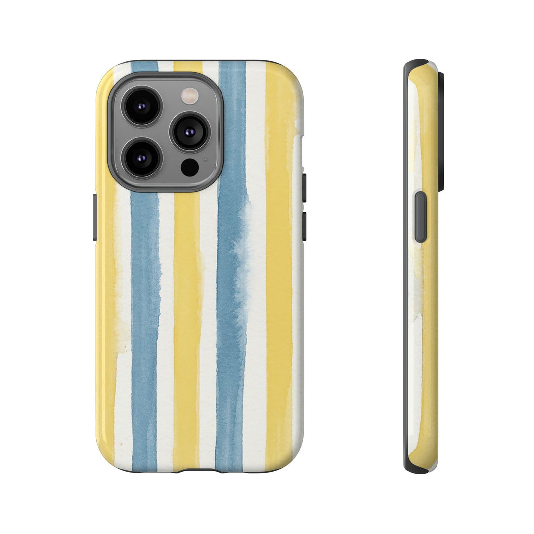 Tough Cute Yellow Stripes Phone Case, for IPhone 17 Pro Max | Iphone 17 Air, Iphone 16, IPhone 15, 14 13 12, Samsung Galaxy S26, S25, S24, S23 - Studio40ParkLane