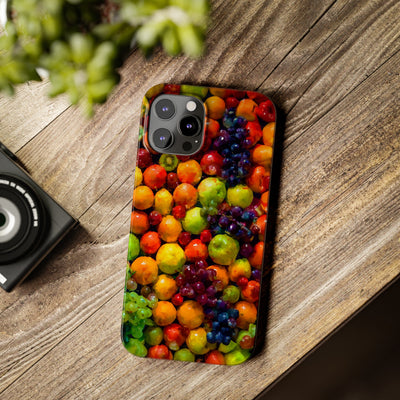 Slim Cute Phone Cases for Iphone  | iPhone 15 Case | iPhone 15 Pro Max Case, Iphone 14, Iphone 14 Pro Max, Iphone 13, Summer Assorted Fruits