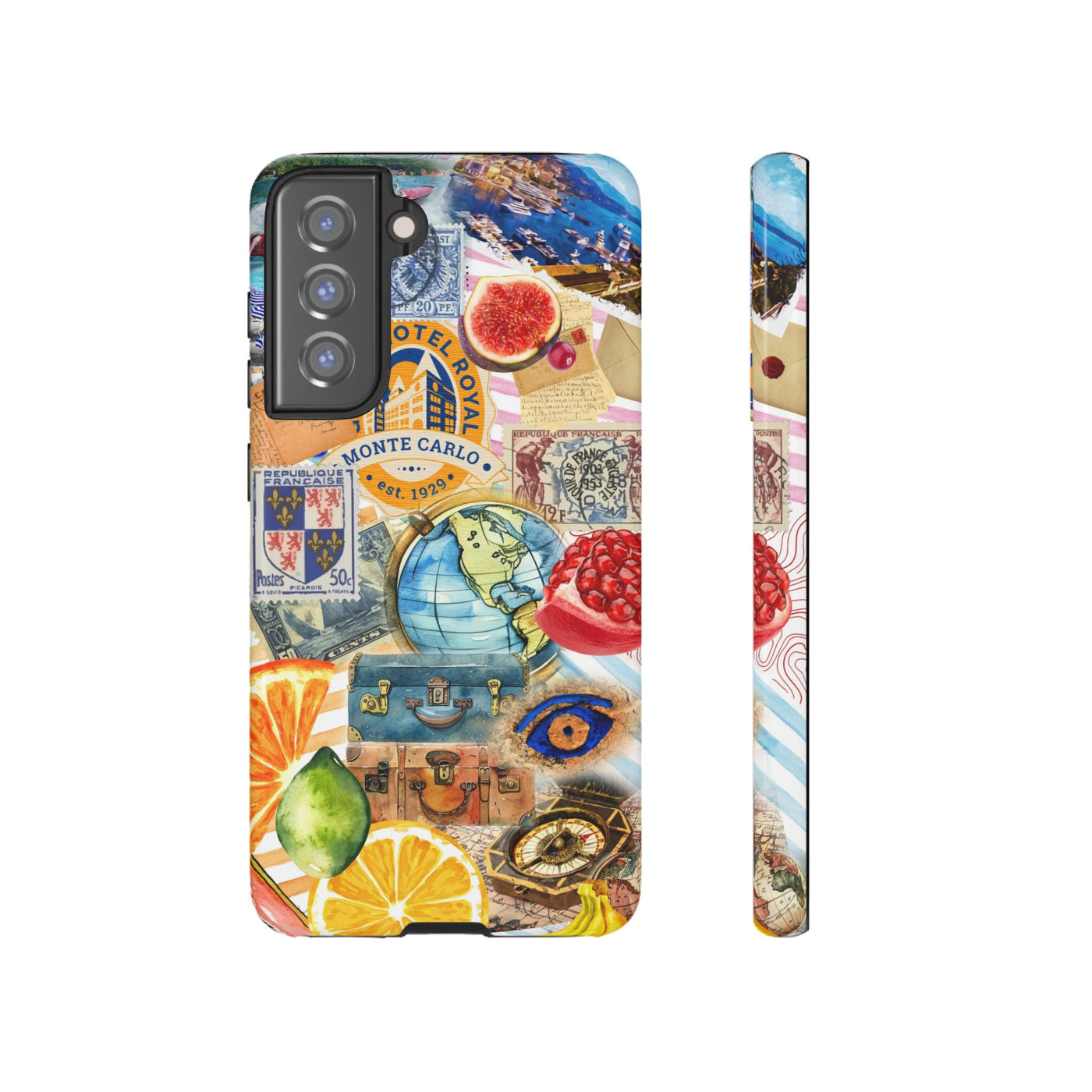 Cute European Summer Collage Phone Case, for IPhone 16 Case | Iphone 15, Iphone 14, IPhone 13 Case, 11 8 7, Samsung Galaxy S24, S23, S22, S21 Extra Protective