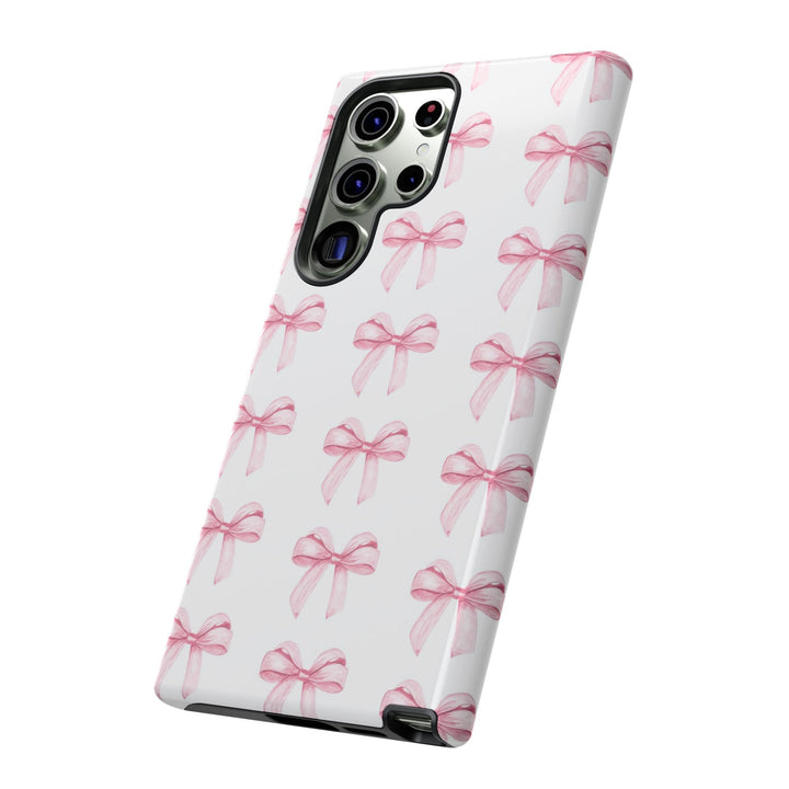 Pink Bows Cute Phone Case, for IPhone 16 Pro Max | Iphone 15, Iphone 14, IPhone 13 Case, 11 8 7, Samsung Galaxy S24, S23, S22, S21, 2 Layer Protection - Studio40ParkLane
