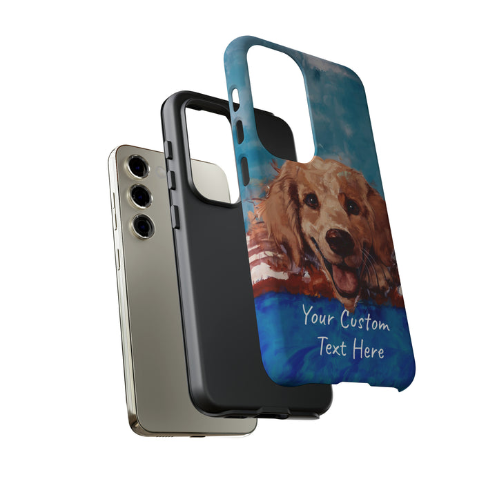 Personalize this Cute Samsung Phone Case | Golden Retriever Dog Samsung Phone Case | Galaxy S23, S22, S21, S20 | Personalized Samsung Cases - Studio40ParkLane