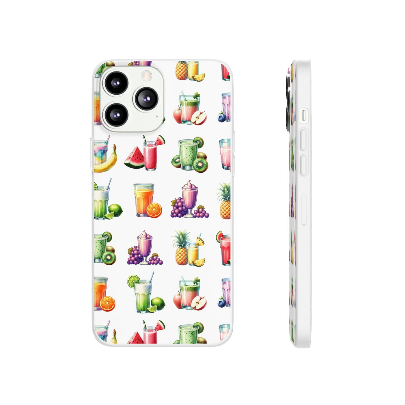 Cute Flexi Phone Cases, For Iphones and Samsung Galaxy Phones, Tropical Summer Fruit Cocktails, Galaxy S23 Phone Case, Samsung S22 Case, Samsung S21, Iphone 15, Iphone 14, Iphone 13