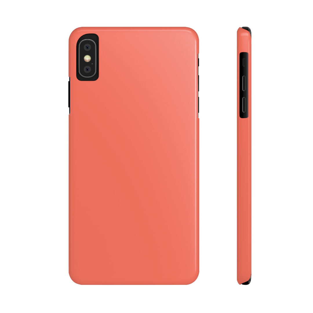 Slim Coral pink Gift for Her Aesthetic Cute Phone Case for Iphone 16 - | iPhone 15 Pro Max Case | iPhone 14 Case 13 12 11 10 9 8 7 - Studio40ParkLane