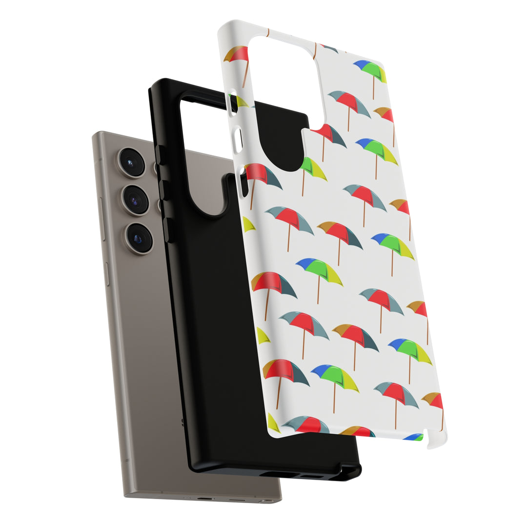 Cute Samsung Phone Case | Aesthetic Samsung Phone Case | Galaxy S23, S22, S21, S20 | Colorful Beach Parasols, Protective Phone Case - Studio40ParkLane