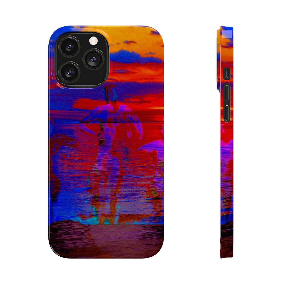 Slim Cute Phone Cases for Iphone | iPhone 15 Case | iPhone 15 Pro Max, Iphone 14 Case, Iphone 14 Pro Max, Iphone 13, Red Blue Sunset - Studio40ParkLane