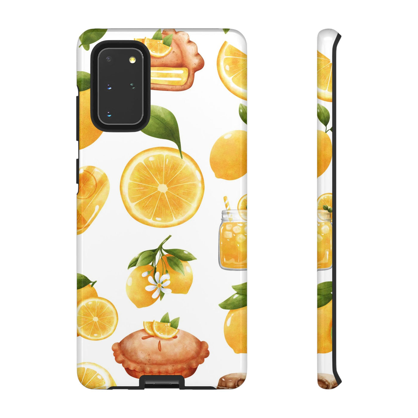 Impact Resistant, Lemon Fruit Pie, Cute Phone Cases for Samsung S24, S23, S22, S21, IPhone 15 pro Iphone 14 pro Iphone 13 IPhone 12 Iphone 11