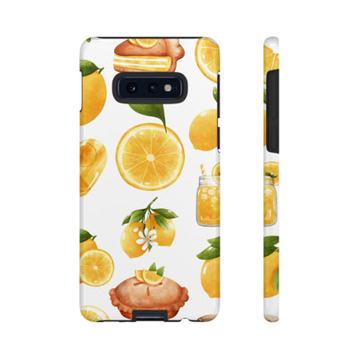 Impact Resistant, Lemon Fruit Pie, Cute Phone Cases for Samsung S24, S23, S22, S21, IPhone 15 pro Iphone 14 pro Iphone 13 IPhone 12 Iphone 11