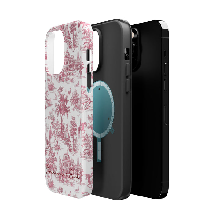 Magsafe French Toile Personalized Initial Custom Gift Cute Phone Cases for Iphone 16 Pro Max | iPhone 15, Pro Max Case, Iphone 14, 13, 12, 11, 10 - Studio40ParkLane
