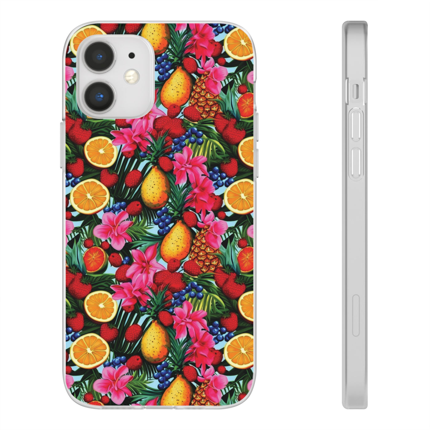 Cute Flexi Phone Cases, For Iphones and Samsung Galaxy Phones, Summer Mixed Fruit, Galaxy S23 Phone Case, Samsung S22 Case, Samsung S21, Iphone 15, Iphone 14, Iphone 13