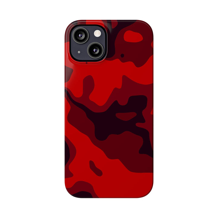 Slim Cute Phone Cases for Iphone - | iPhone 15 Case | iPhone 15 Pro Max Case, Iphone 14 Case, Iphone 14 Pro Max, Iphone 13, Red Camo Camouflage - Studio40ParkLane