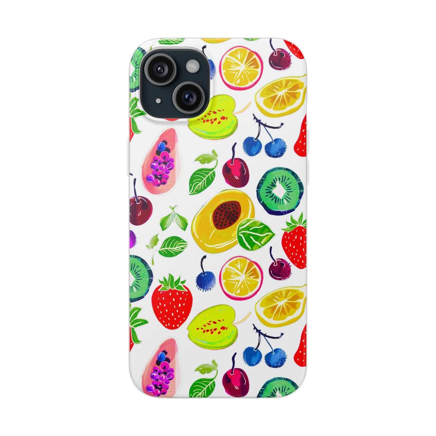 Cute Flexi Phone Cases, Summer Fruit Mix, Compatible with Samsung Galaxy S23, Samsung S22, Samsung S21, Samsung S20, Galaxy S20 Ultra