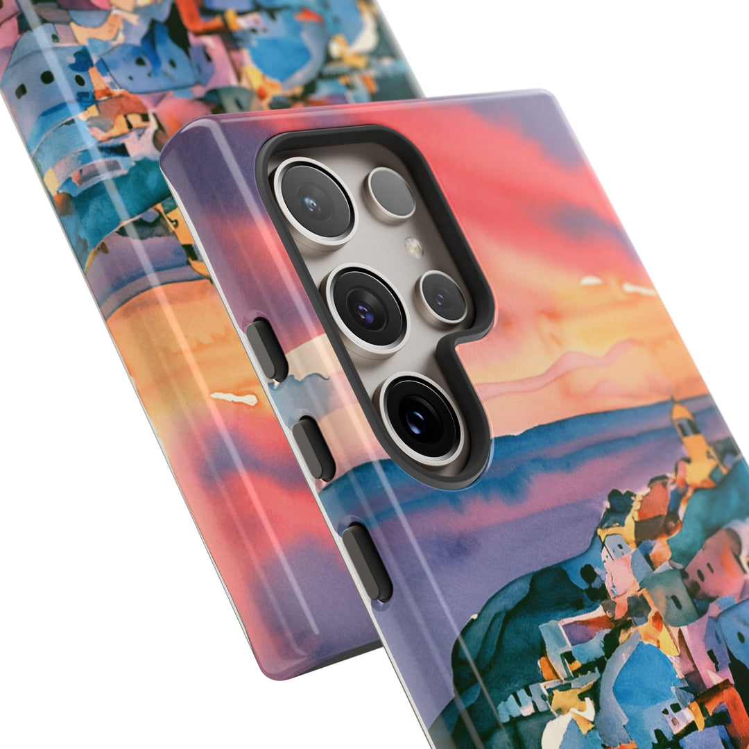 Impact Resistant, Greek Sunset, Cute Phone Cases for Samsung S24, S23, S22, S21, IPhone 15 pro Iphone 14 pro Iphone 13 IPhone 12 Iphone 11 - Studio40ParkLane