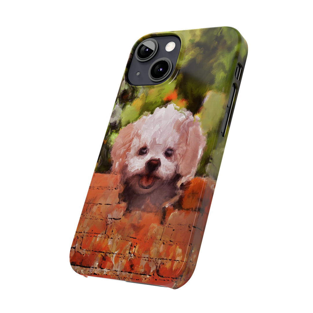 Slim Cute Phone Cases for Iphone - | iPhone 15 Case | iPhone 15 Pro Max Case, Iphone 14 Case, Iphone 14 Pro Max, Iphone 13, Bichon Frise Dog - Studio40ParkLane