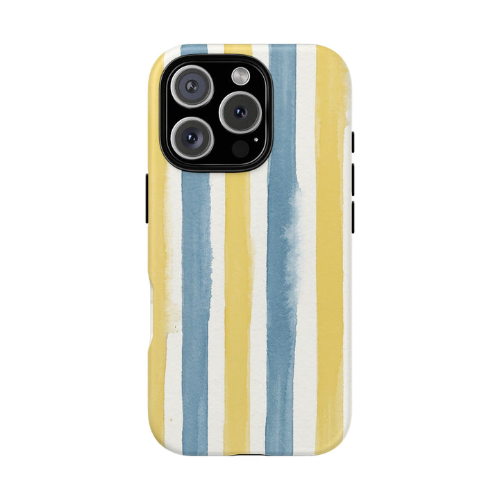 Tough Cute Yellow Stripes Phone Case, for IPhone 17 Pro Max | Iphone 17 Air, Iphone 16, IPhone 15, 14 13 12, Samsung Galaxy S26, S25, S24, S23 - Studio40ParkLane