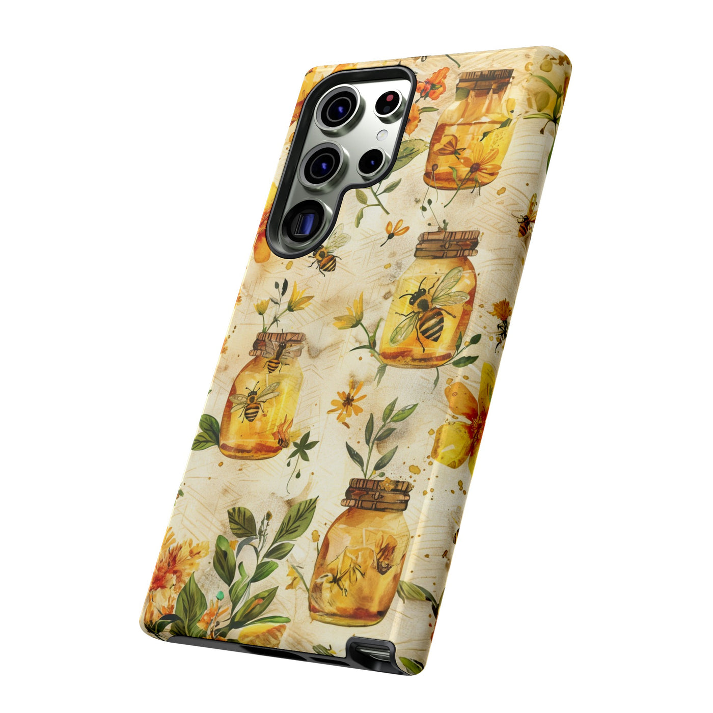 Impact Resistant, Honey Bees, Cute Phone Cases for Samsung S24, S23, S22, S21, IPhone 15 pro Iphone 14 pro Iphone 13 IPhone 12 Iphone 11