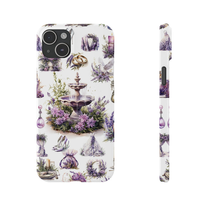Slim Cute Phone Cases for Iphone | iPhone 15 Case | iPhone 15 Pro Max Case, Iphone 14, Iphone 14 Pro Max, Iphone 13, Lavender Wedding Theme - Studio40ParkLane