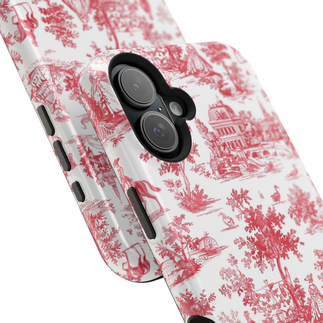 Magsafe French Toile Personalized Initial Custom Gift for Her Cute Phone Cases for Iphone 16 Pro Max | iPhone 15 Case | iPhone 15 Pro Max Case, Iphone 14, 13, 12, 11, 10, 8, 7 - Studio40ParkLane