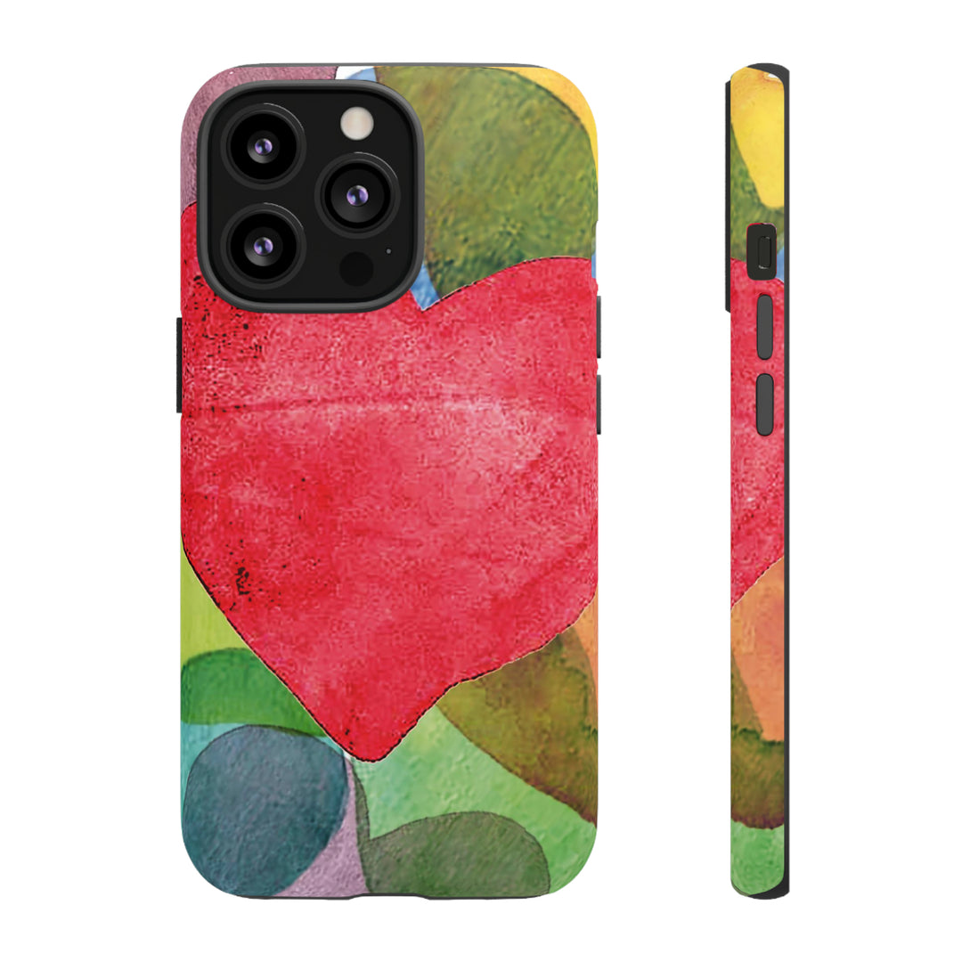 Cute IPhone Case | iPhone 15 Case | iPhone 15 Pro Max Case, Iphone 14 Case, Iphone 14 Pro Max Case IPhone Case for Art Lovers, Red Heart - Studio40ParkLane