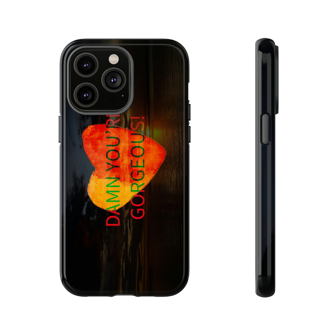 Cute IPhone Case | iPhone 15 Case | iPhone 15 Pro Max Case, Iphone 14 Case, Iphone 14 Pro Max Case IPhone Case for Art Lovers, Heart Sunset - Studio40ParkLane