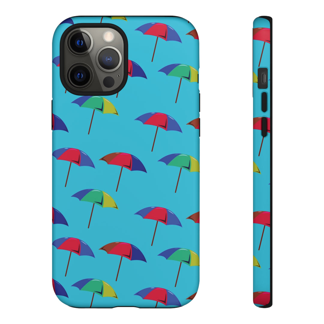 Cute IPhone Case | Colorful Beach Parasols Blue, iPhone 15 Case | iPhone 15 Pro Case, Iphone 14 Case, Iphone 14 Pro Max Case, Protective Iphone Case - Studio40ParkLane